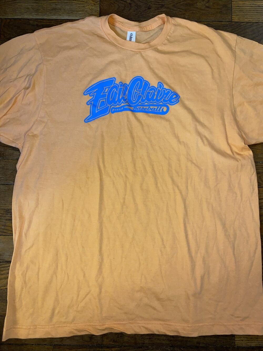 University Wisconsin Eau Claire Baseball Tee Size XL Tultex Men’s NCAA